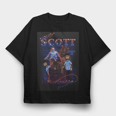 Travis Scott Naughty Kid, Tricou Oversize Barbati (Unisex)