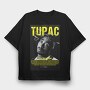 Tupac Yellow Tribute, Tricou Oversize Barbati (Unisex)
