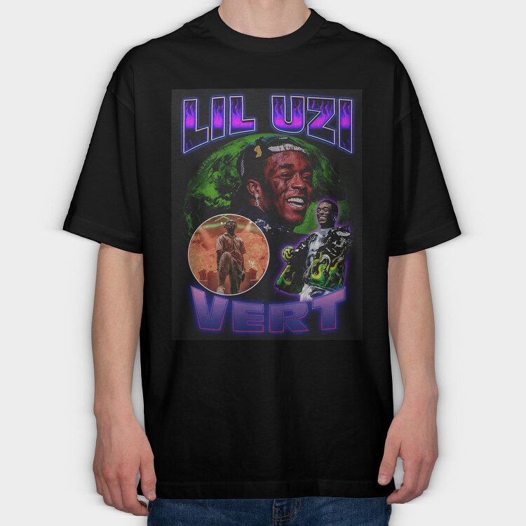 Lil Uzi Vert Neon, Tricou Oversize Barbati (Unisex)