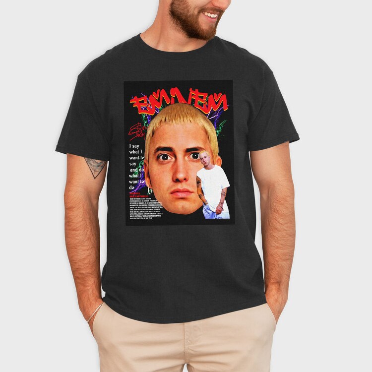 Eminem Face Art, Tricou Barbati (Unisex)