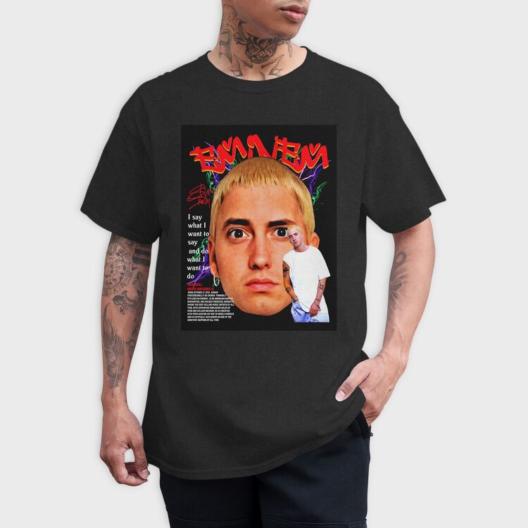 Eminem Face Art, Tricou Barbati (Unisex)