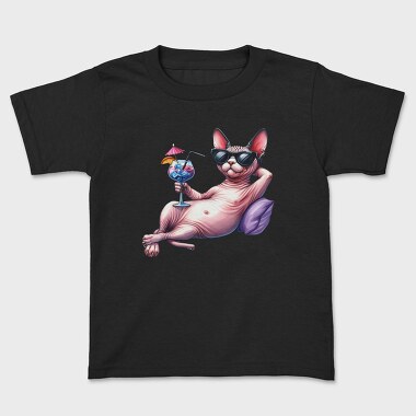 Sphynx Sunglasses Cocktail, Tricou Copii