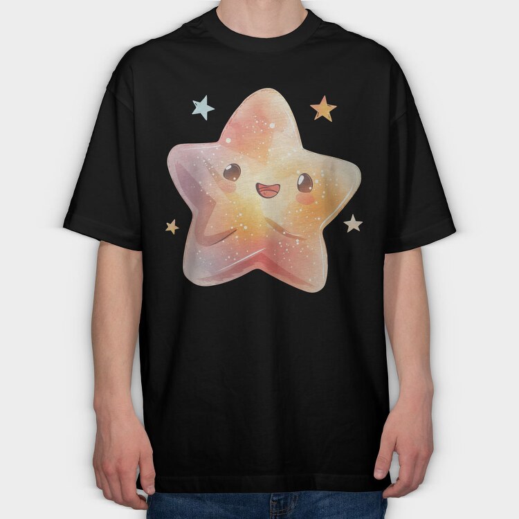 Star Smile Glow, Tricou Oversize Barbati (Unisex)