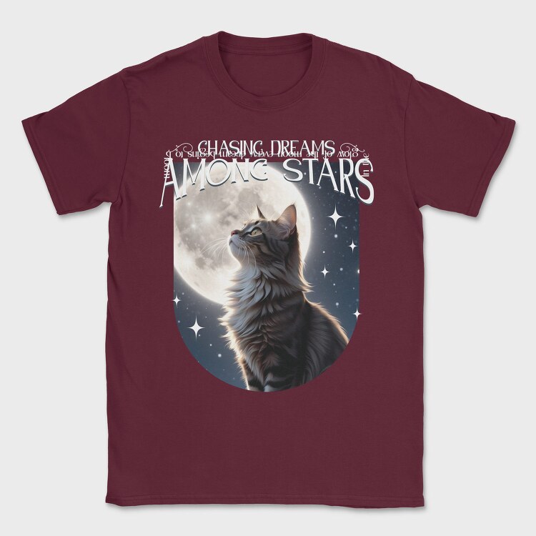 Chasing Dreams Among The Stars Cat Trend, Tricou Barbati (Unisex)