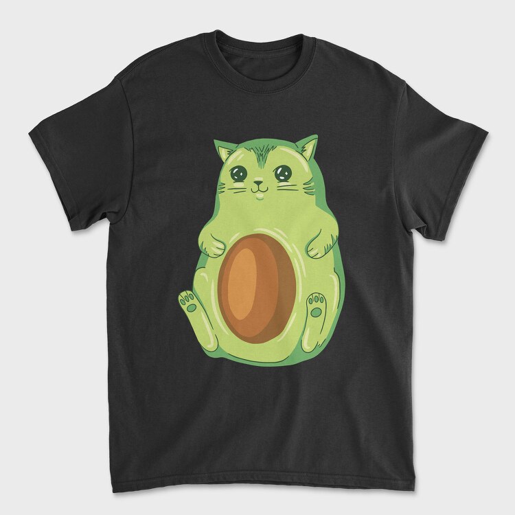 Avocado Cat, Tricou Barbati (Unisex)