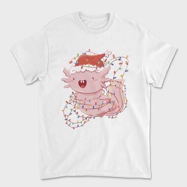 Axolotl Christmas Lights, Tricou Barbati (Unisex)