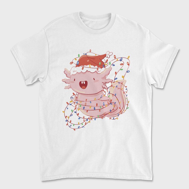 Axolotl Christmas Lights, Tricou Barbati (Unisex)