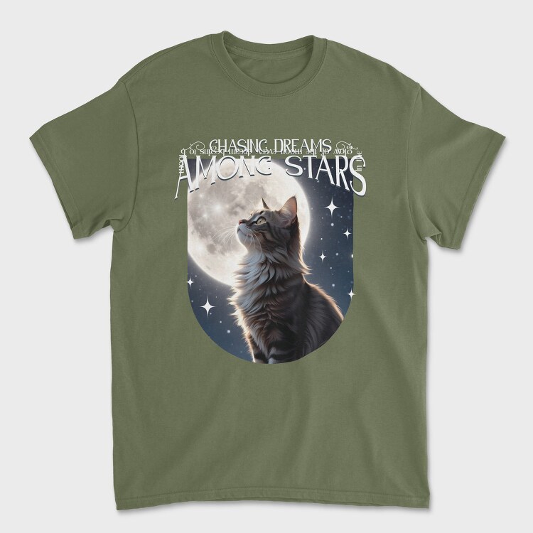 Chasing Dreams Among The Stars Cat Trend, Tricou Barbati (Unisex)
