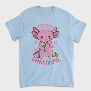 Axolotl Eating Candy Snaxalotl, Tricou Barbati (Unisex)