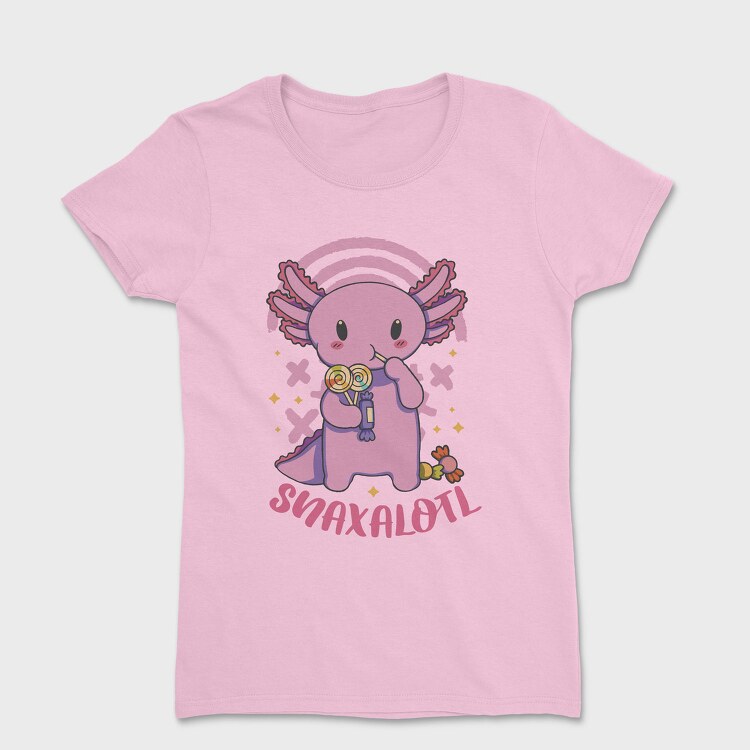 Axolotl Eating Candy Snaxalotl, Tricou Femei