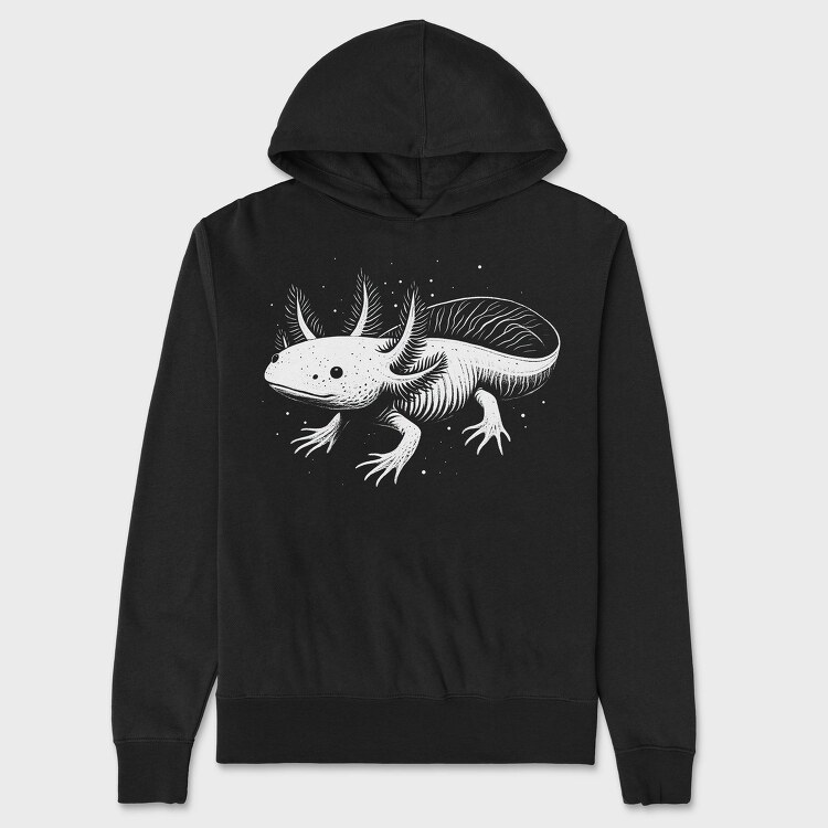 Axolotl Floating Monochrome, Hanorac Oversize Barbati (Unisex)