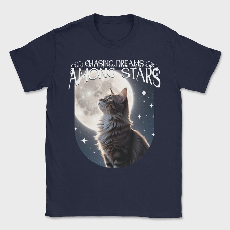 Chasing Dreams Among The Stars Cat Trend, Tricou Barbati (Unisex)