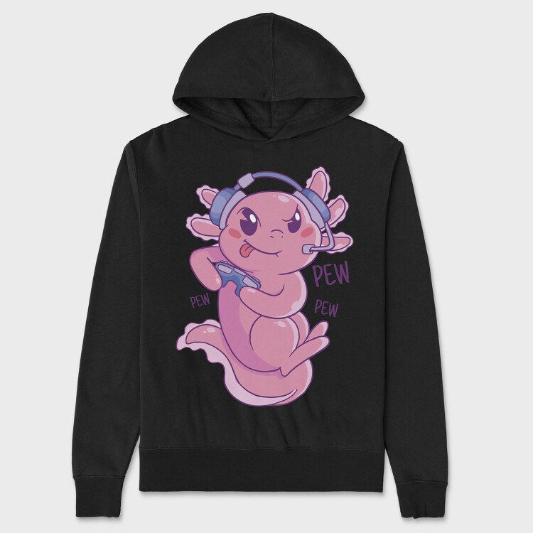 Axolotl Gamer Gaming, Hanorac Oversize Barbati (Unisex)