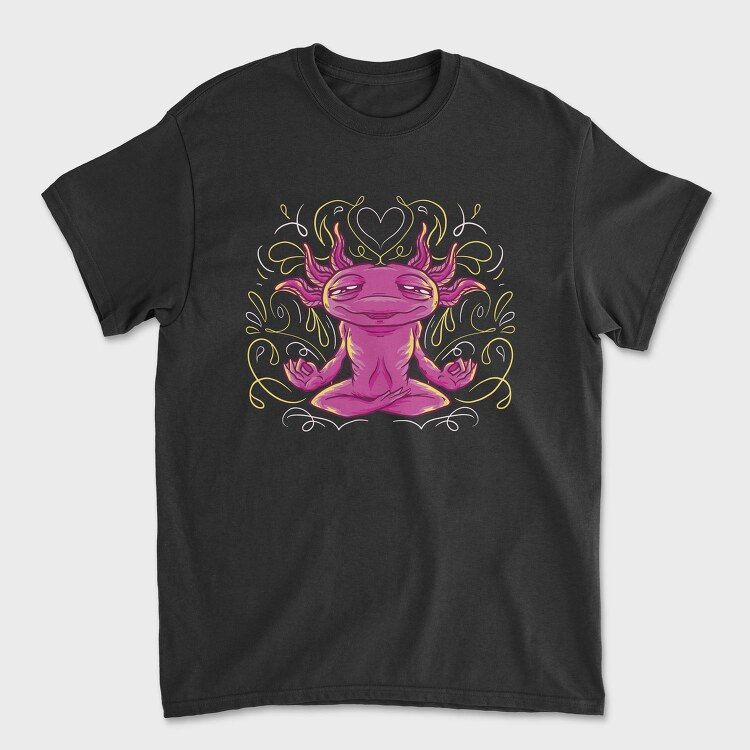 Axolotl Meditation Meditating, Tricou Barbati (Unisex)