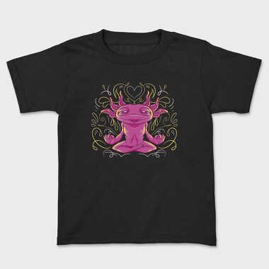 Axolotl Meditation Meditating, Tricou Copii