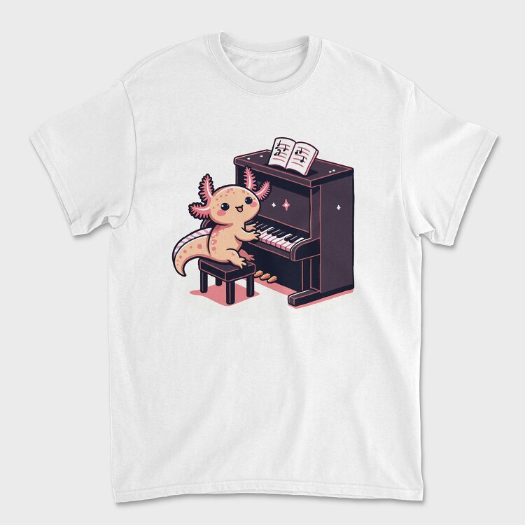 Axolotl Pianist, Tricou Barbati (Unisex)