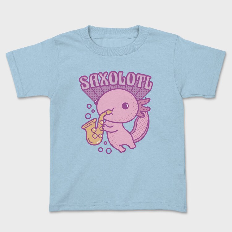 Axolotl Playing Saxophone Saxolotl, Tricou Copii