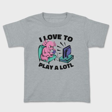 Axolotl Playing Video Games Gamer Couch Tv, Tricou Copii