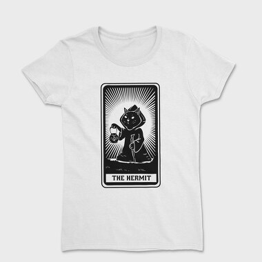 Cat Tarot Card Fantasy The Hermit, Tricou Femei