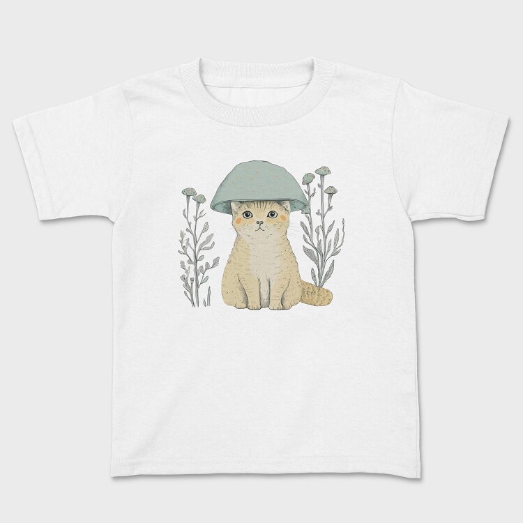 Cat With A Mushroom Hat, Tricou Copii