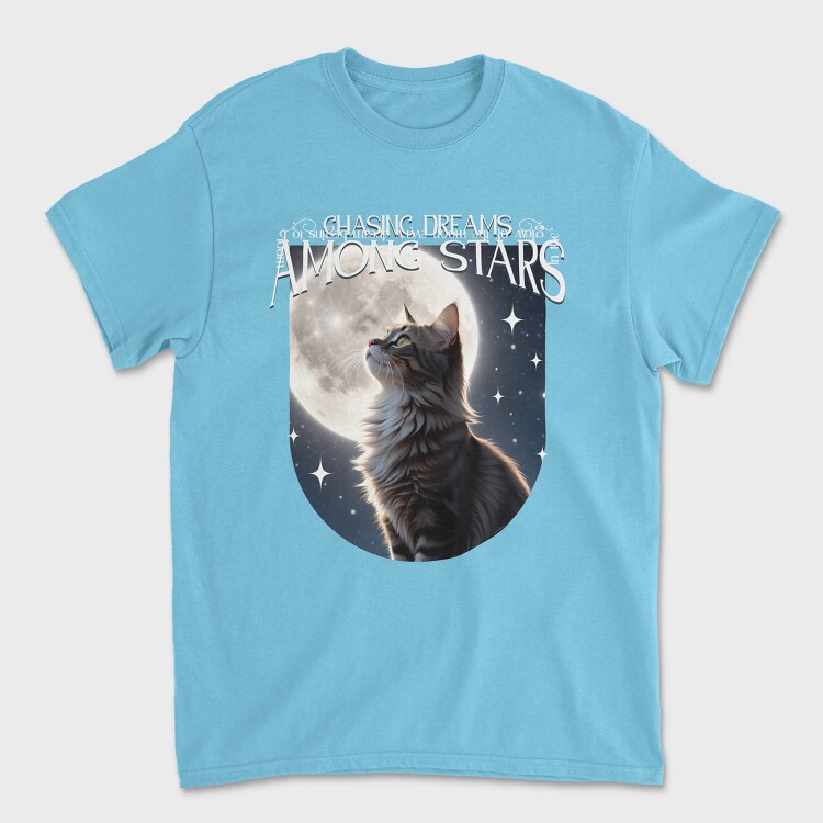 Chasing Dreams Among The Stars Cat Trend, Tricou Barbati (Unisex)