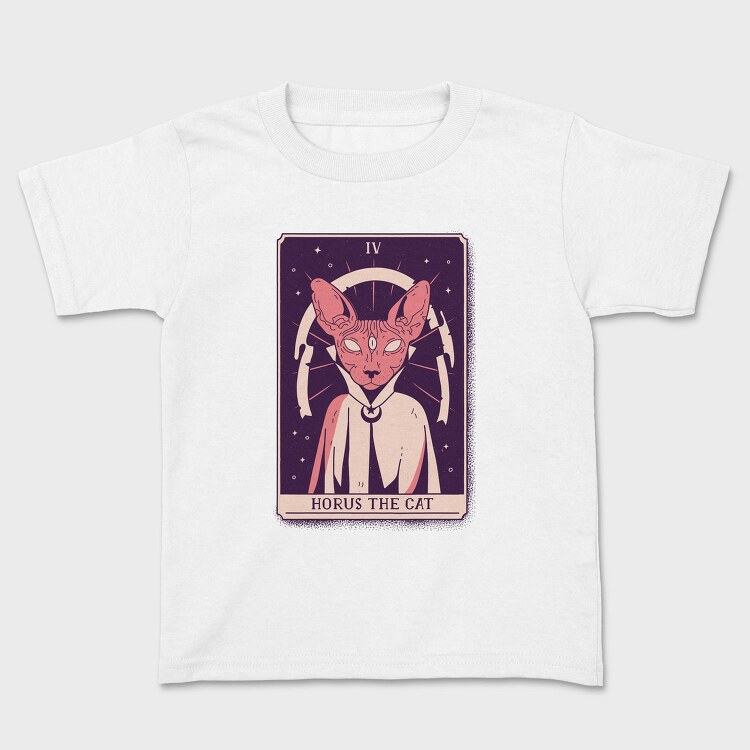 Cat Wizard Mystical Tarot Card Horus The Si, Tricou Copii