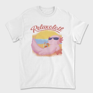 Axolotl At The Beach Relaxolotl, Tricou Barbati (Unisex)