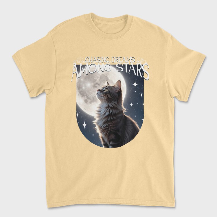 Chasing Dreams Among The Stars Cat Trend, Tricou Barbati (Unisex)