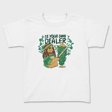 Be Your Own Dealer Cannabis Kebab Doner Kebab Man Weed Bud, Tricou Copii