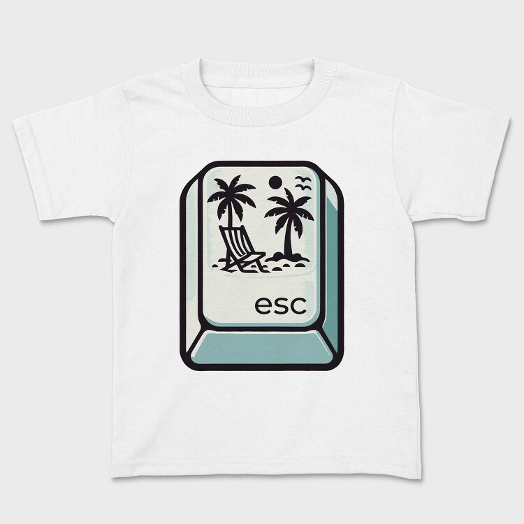 Beach Escape Key Esc, Tricou Copii