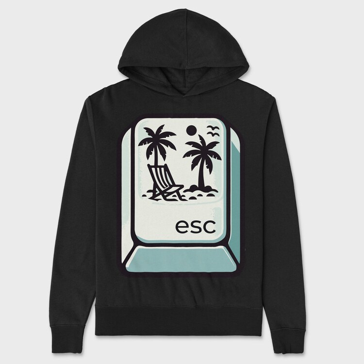 Beach Escape Key Esc, Hanorac Oversize Barbati (Unisex)