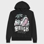 Beach Vibes Summer Vintage Lettering, Hanorac Oversize Barbati (Unisex)