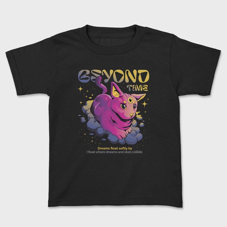 Beyond Time Cat Psychedelic, Tricou Copii
