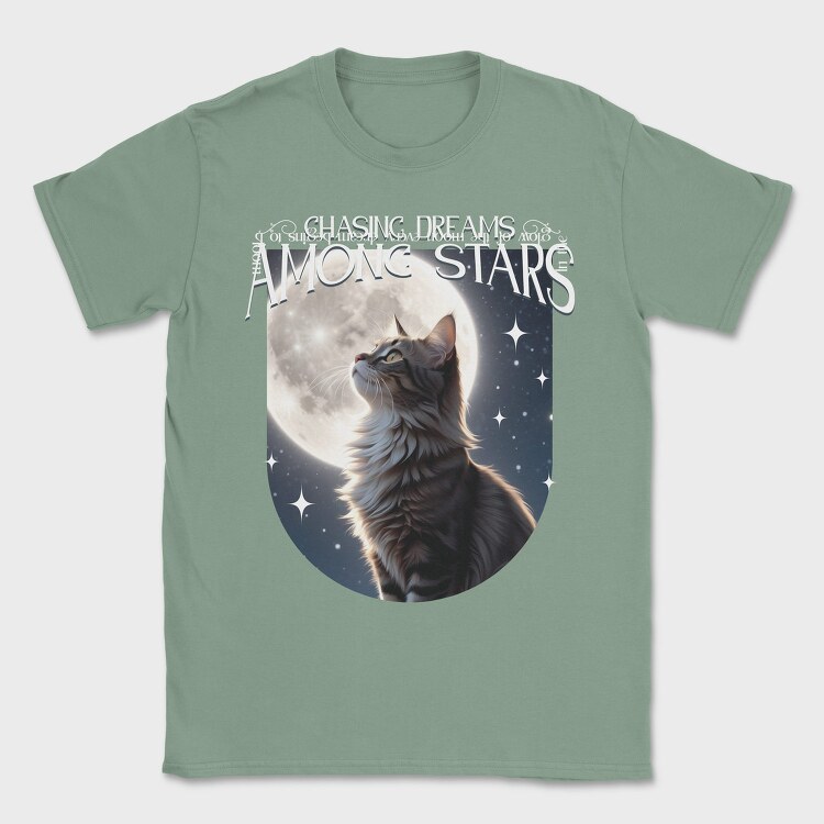 Chasing Dreams Among The Stars Cat Trend, Tricou Barbati (Unisex)