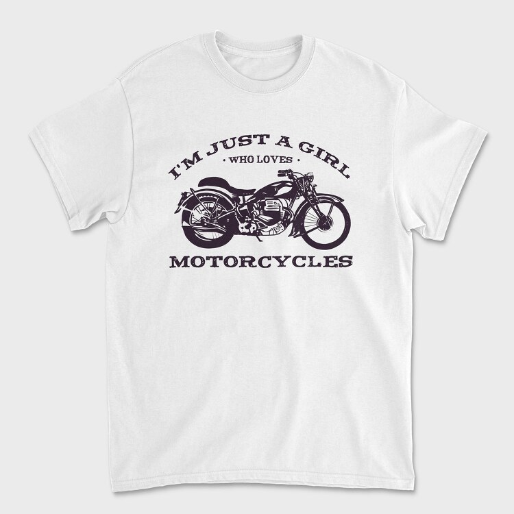 Biker Girl Love Motorcycles, Tricou Barbati (Unisex)