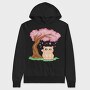 Cherry Blossom Cat Kawaii Sakura And, Hanorac Oversize Barbati (Unisex)