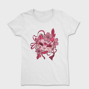 Cherry Blossom Japanese Mask Japan, Tricou Femei