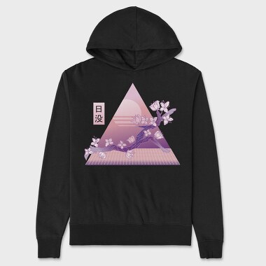 Cherry Blossom Vaporwave, Hanorac Oversize Barbati (Unisex)