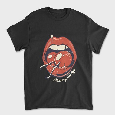 Cherry On Top Lips Kitsch, Tricou Barbati (Unisex)