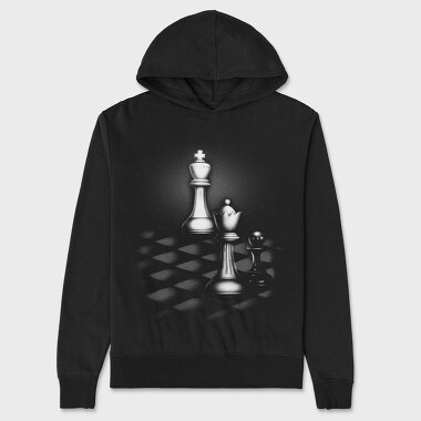 Chess Pieces In The Shadows, Hanorac Oversize Barbati (Unisex)