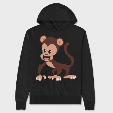 Chibi Monkey Fun, Hanorac Oversize Barbati (Unisex)