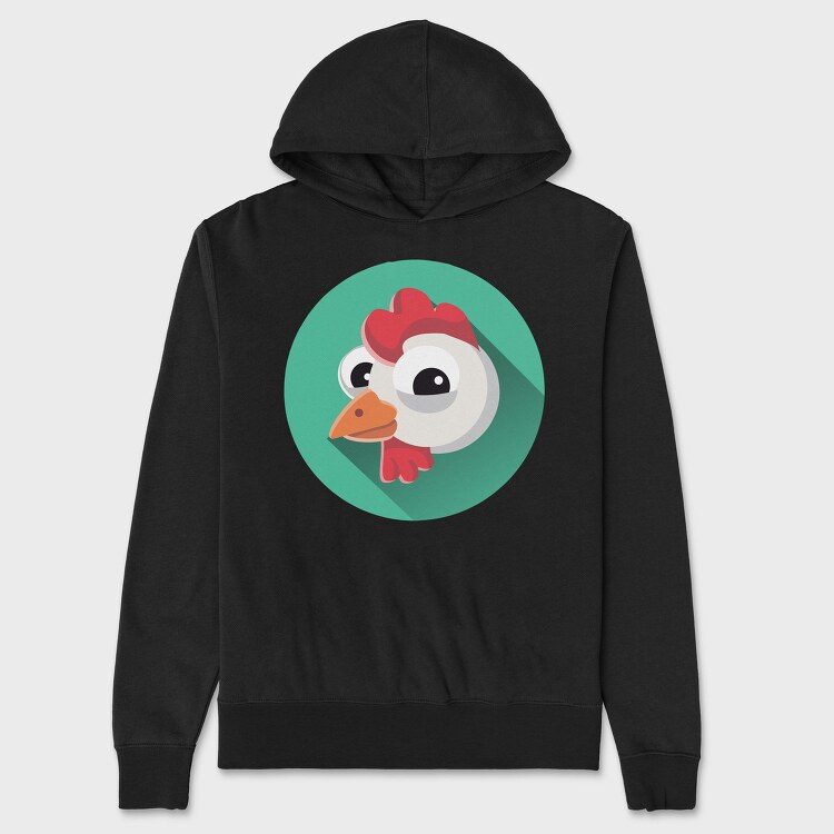 Chicken Icon Art, Hanorac Oversize Barbati (Unisex)
