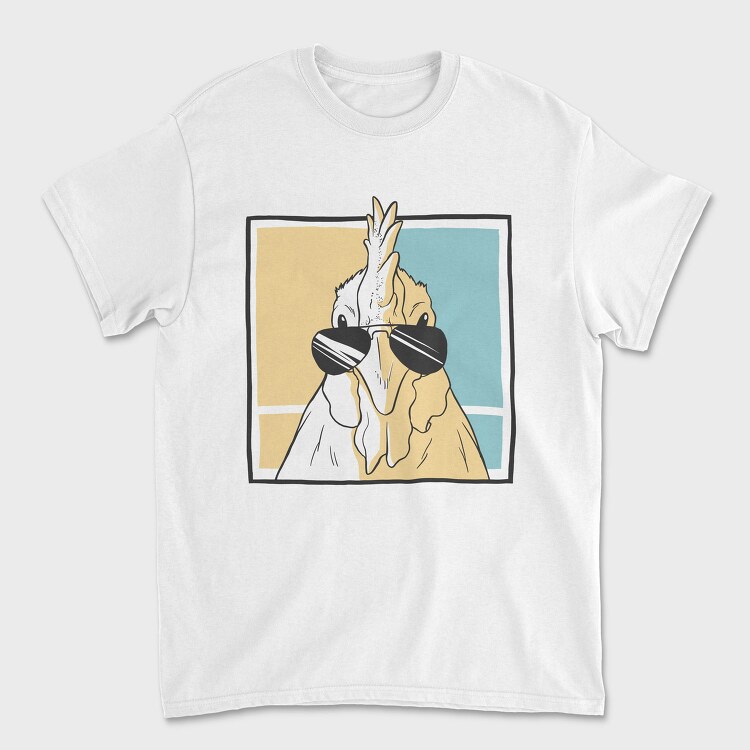 Chicken Wearing Sunglasses, Tricou Barbati (Unisex)