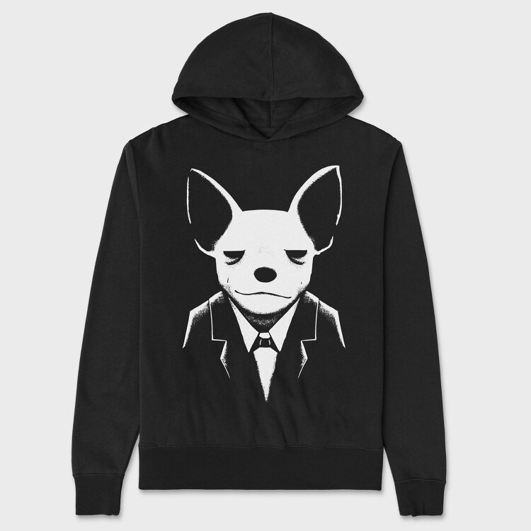 Chihuahua In Suit, Hanorac Oversize Barbati (Unisex)