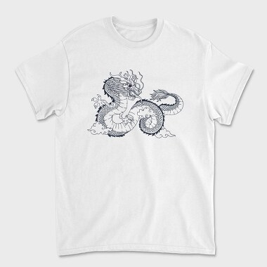 Chinese Dragon Illustration, Tricou Barbati (Unisex)
