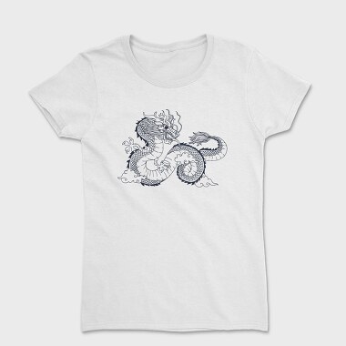 Chinese Dragon Illustration, Tricou Femei