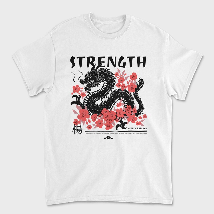 Chinese Dragon Strength Trend Within Balance, Tricou Barbati (Unisex)
