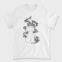 Abstract Statue With Plats Plants, Tricou Barbati (Unisex)
