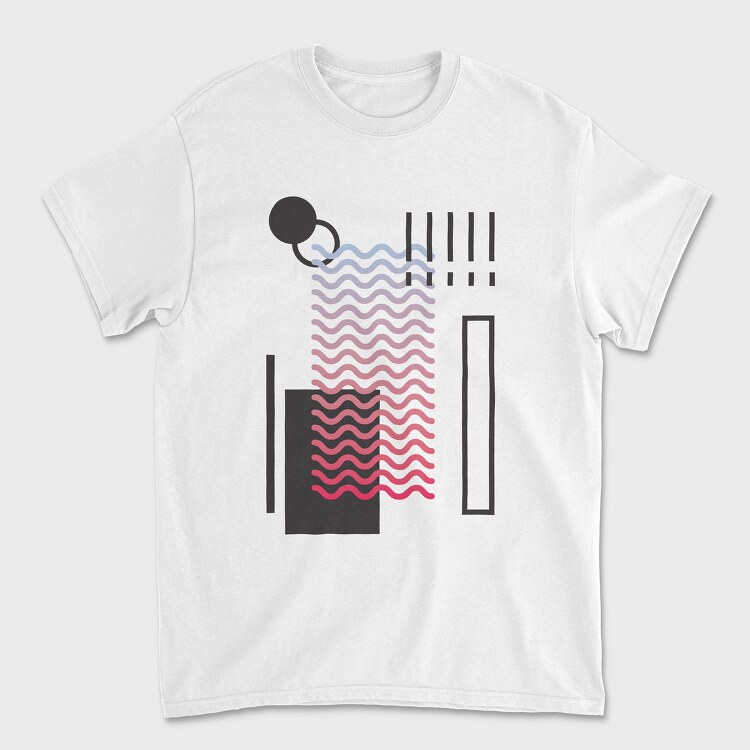 Abstract Waves Geometric, Tricou Barbati (Unisex)