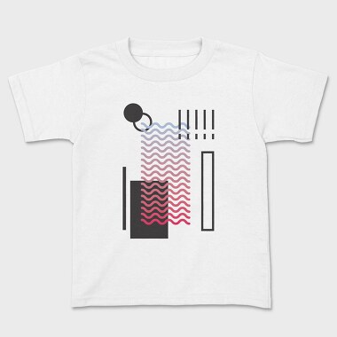 Abstract Waves Geometric, Tricou Copii